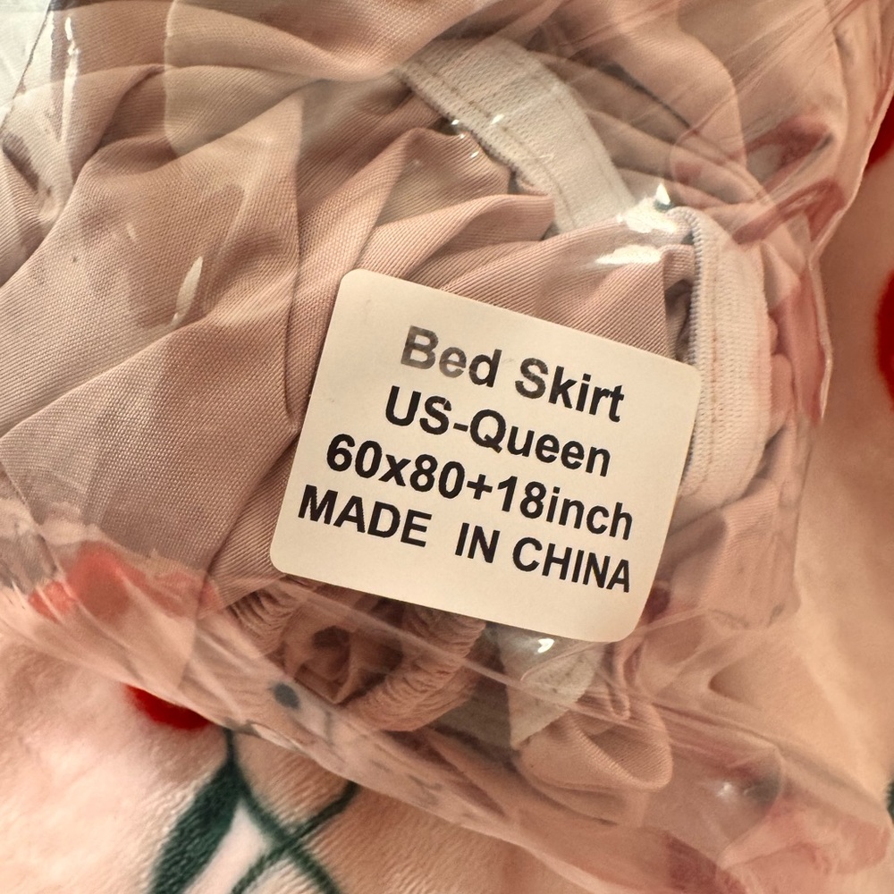 Queen Size Bed Skirt in light purple